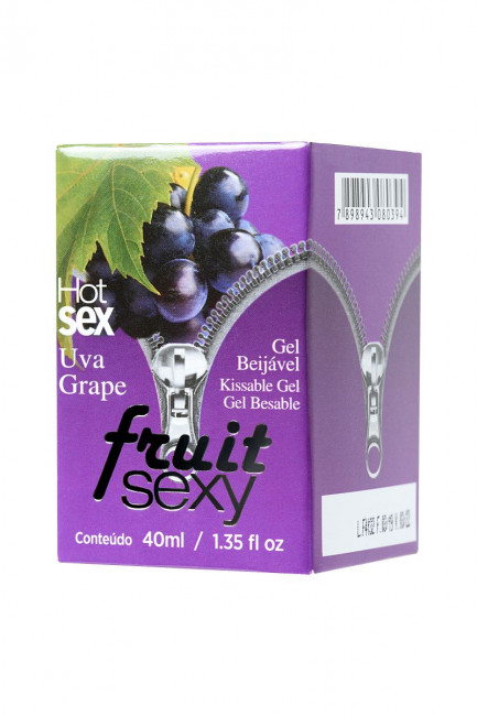 Массажное масло FRUIT SEXY Grape с ароматом винограда и разогревающим эффектом - 40 мл., INTT