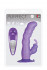 Фиолетовый вибратор с клиторальным отростком и присоской PURRFECT SILICONE SUCTION CUP DUO VIBE - 18 см., Dream Toys