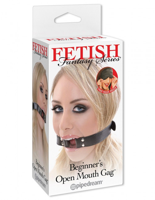 Чёрный кляп-кольцо Beginner's Open Mouth Gag, Pipedream Чёрный кляп-кольцо Beginner's Open Mouth Gag, Pipedream
