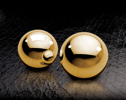 Вагинальные шарики Ben-Wa Balls золотистого цвета, Pipedream