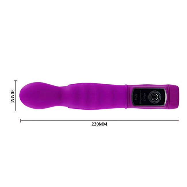 Лиловый вибратор Body Touch II с реакцией на прикосновения - 22 см., Baile