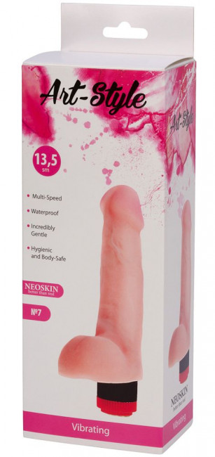 Реалистичный вибратор ART-Style №7 с мошонкой - 17,5 см., LOVETOY (А-Полимер) Реалистичный вибратор ART-Style №7 с мошонкой - 17,5 см., LOVETOY (А-Полимер)