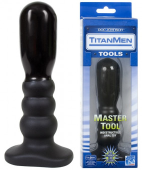 Черная пробка TITANMEN MASTER TOOL #2, Doc Johnson