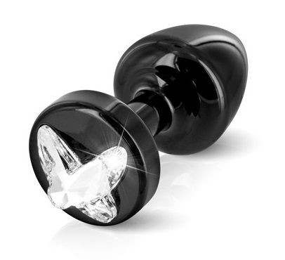 Чёрный анальный плаг Anni R Butterfly Black T2 Crystal - 7,5 см., DIOGOL Чёрный анальный плаг Anni R Butterfly Black T2 Crystal - 7,5 см., DIOGOL