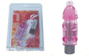 Розовая вибропуля с насадкой Зайчонок, Sextoy 2011