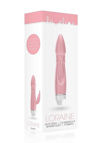 Розовый вибратор Loraine со стимулятором клитора - 16,2 см., Shots Media BV Розовый вибратор Loraine со стимулятором клитора - 16,2 см., Shots Media BV