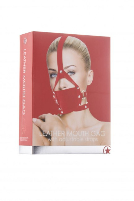 Красный кожаный кляп Leather Mouth Gag, Shots Media BV Красный кожаный кляп Leather Mouth Gag, Shots Media BV