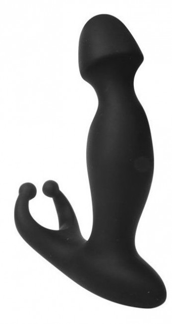 Черный силиконовый массажер простаты Sex Expert - 11,7 см., Bior toys