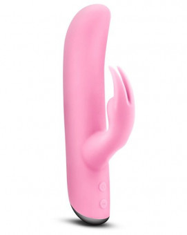 Розовый вибратор с клиторальным отростком VILAIN BIANCA PASSION - 18 см., Blush Novelties