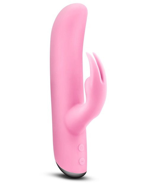 Розовый вибратор с клиторальным отростком VILAIN BIANCA PASSION - 18 см., Blush Novelties