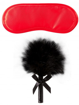 Набор для игр Velvet Soft Eye Mask and Tickler: маска на глаза и пуховая кисточка, Blush Novelties