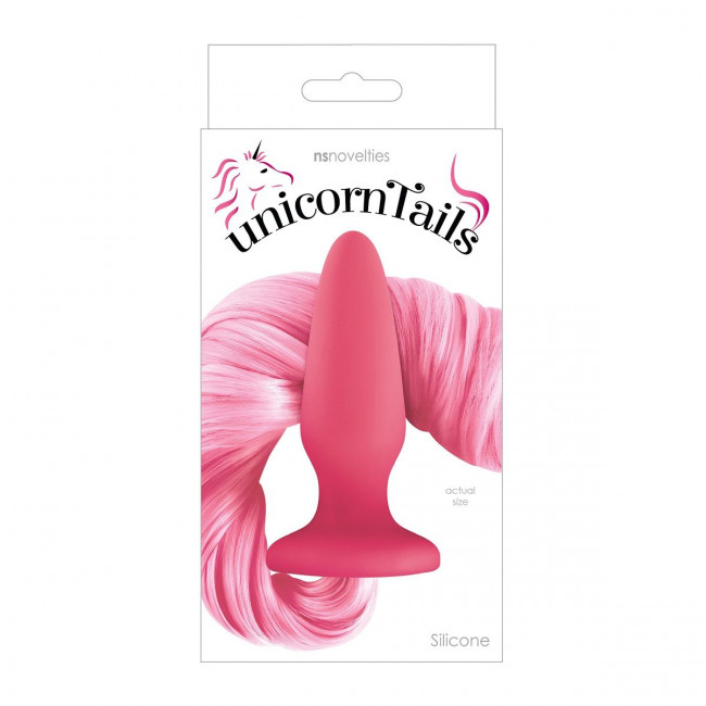 Розовая анальная пробка с нежно-розовым хвостом Unicorn Tails Pastel Pink, NS Novelties Розовая анальная пробка с нежно-розовым хвостом Unicorn Tails Pastel Pink, NS Novelties