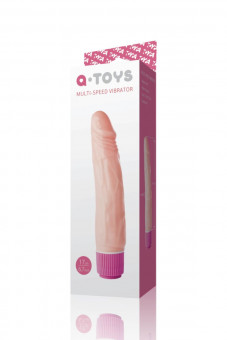 Реалистичный многоскоростной вибратор с ярко выраженной головкой - 19 см., A-toys