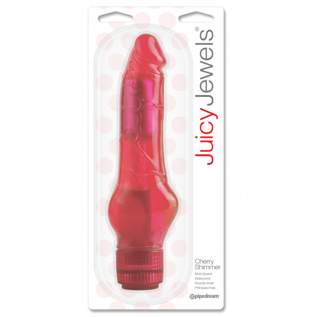 Красный вибратор Juicy Jewels Cherry Shimmer , Pipedream