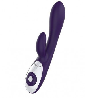 Фиолетовый вибратор Nalone Rhythm X2 с клиторальным стимулятором - 21,6 см., Nalone