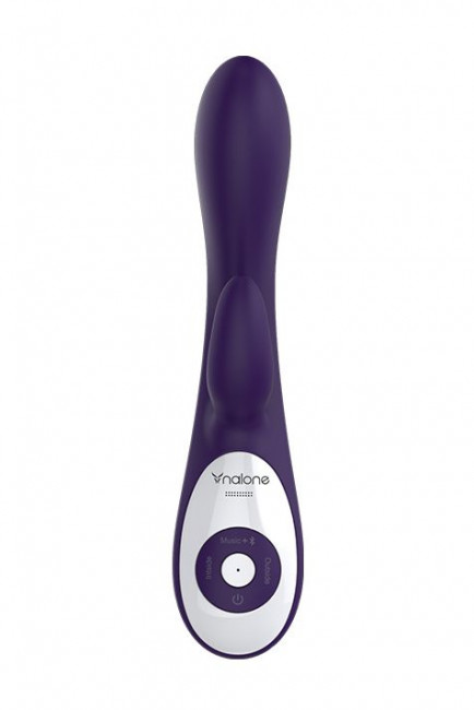 Фиолетовый вибратор Nalone Rhythm X2 с клиторальным стимулятором - 21,6 см., Nalone
