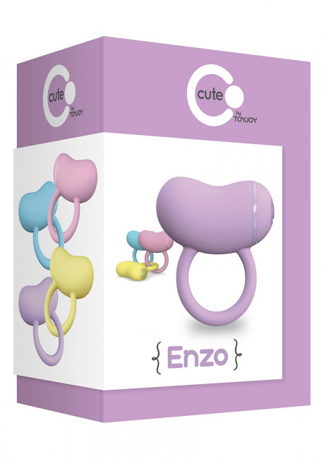 Сиреневое виброкольцо на пенис ENZO COUPLES RING , Toy Joy