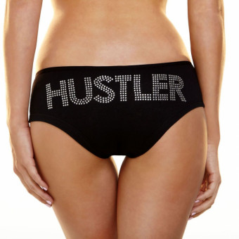 Трусики-слип с надписью стразами Hustler, Hustler Lingerie