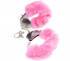 Металлические наручники Original Furry Cuffs с розовым мехом, Pipedream