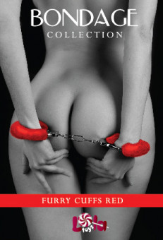 Красные наручники с мехом BONDAGE, Lola toys