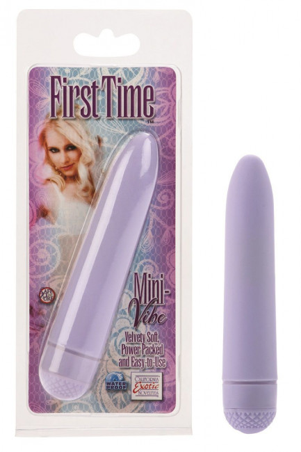 Фиолетовый вибромассажер FIRST TIME MINI VIBE - 11,5 см., California Exotic Novelties
