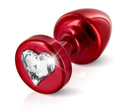Красная анальная пробка с кристаллом-сердцем Anni R Heart Red T1 - 6 см., DIOGOL Красная анальная пробка с кристаллом-сердцем Anni R Heart Red T1 - 6 см., DIOGOL