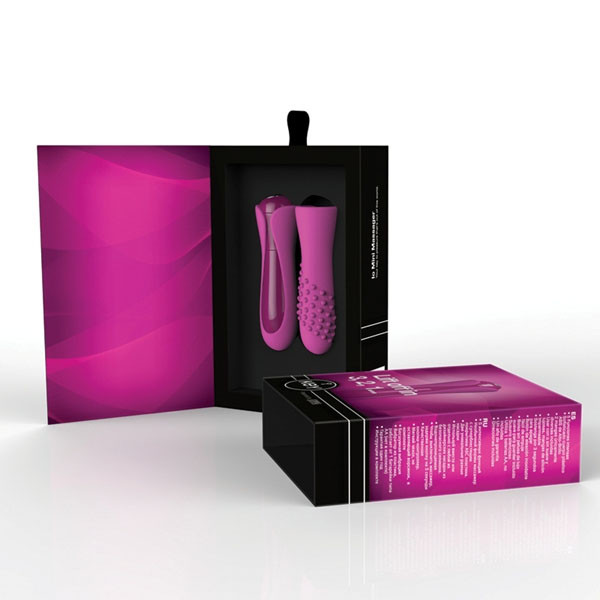 Розовый мини-вибромассажер с двумя сменными насадками Io Pink - 10,7 см., Jopen Розовый мини-вибромассажер с двумя сменными насадками Io Pink - 10,7 см., Jopen