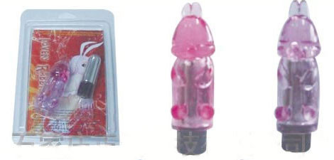 Фиолетовая вибропуля с насадкой Зайчонок, Sextoy 2011