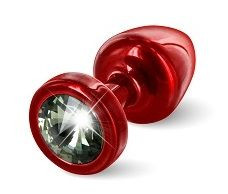 Красная анальная пробка с чёрным кристаллом ANNI round Red T1 Black Diamond - 6 см., DIOGOL Красная анальная пробка с чёрным кристаллом ANNI round Red T1 Black Diamond - 6 см., DIOGOL