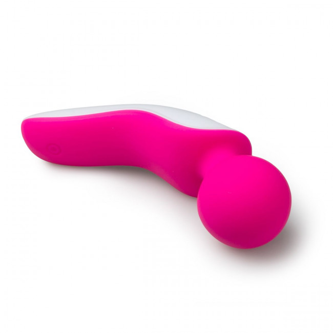 Розово-белый вибромассажер Easytoys Mini Wand Massager Розово-белый вибромассажер Easytoys Mini Wand Massager