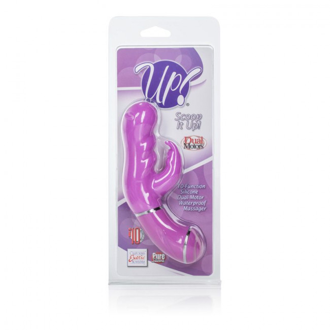 Фиолетовый вибромассажер Up! Scoop it Up! - 17,8 см., California Exotic Novelties Фиолетовый вибромассажер Up! Scoop it Up! - 17,8 см., California Exotic Novelties