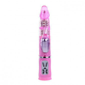 Вибратор Rock Bunny с ротацией головки - 26 см., Baile