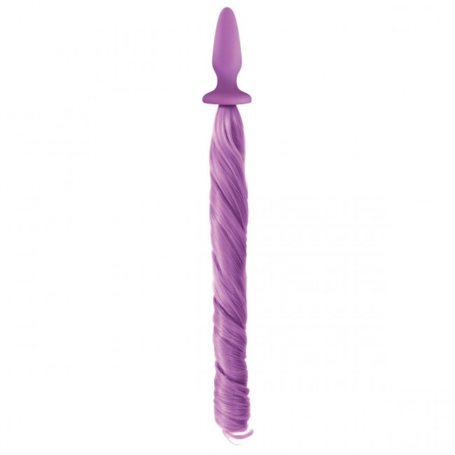 Сиреневая анальная пробка с сиреневым хвостом Unicorn Tails Pastel Purple, NS Novelties Сиреневая анальная пробка с сиреневым хвостом Unicorn Tails Pastel Purple, NS Novelties