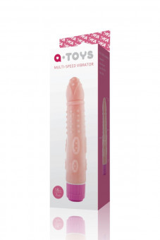 Вибратор-реалистик с дополнительным рельефом - 18 см., A-toys