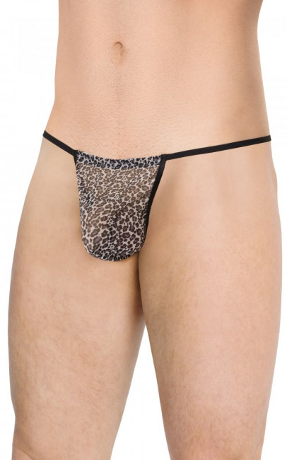 Сетчатые трусы-стринги с анималистическим принтом, SoftLine