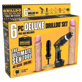 Секс-набор DELUXE DRILLDO SET 6 PIECE, Drilldo