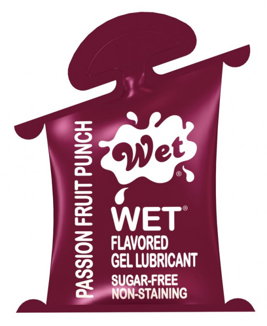 Лубрикант Wet Flavored Passionait Fruit Punch с ароматом маракуйи - 10 мл., Wet International Inc.