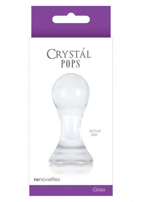 Прозрачный анальный стимулятор Crystal Pops Small из стекла, NS Novelties Прозрачный анальный стимулятор Crystal Pops Small из стекла, NS Novelties