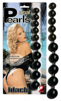 Чёрные анальные бусы Anal Pearls Black - 27,5 см.