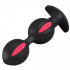 Чёрно-малиновые анальные шарики B Balls Duo - 12,5 см., Fun Factory