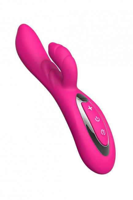 Розовый вибратор Nalone Touch2 с клиторальным стимулятором - 21,8 см., Nalone Розовый вибратор Nalone Touch2 с клиторальным стимулятором - 21,8 см., Nalone