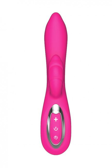 Розовый вибратор Nalone Touch2 с клиторальным стимулятором - 21,8 см., Nalone Розовый вибратор Nalone Touch2 с клиторальным стимулятором - 21,8 см., Nalone