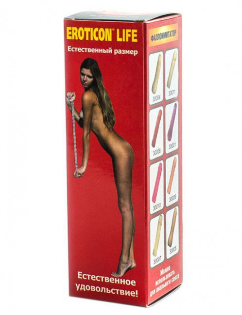 Прозрачный гелевый фаллоимитатор - 16 см., Eroticon