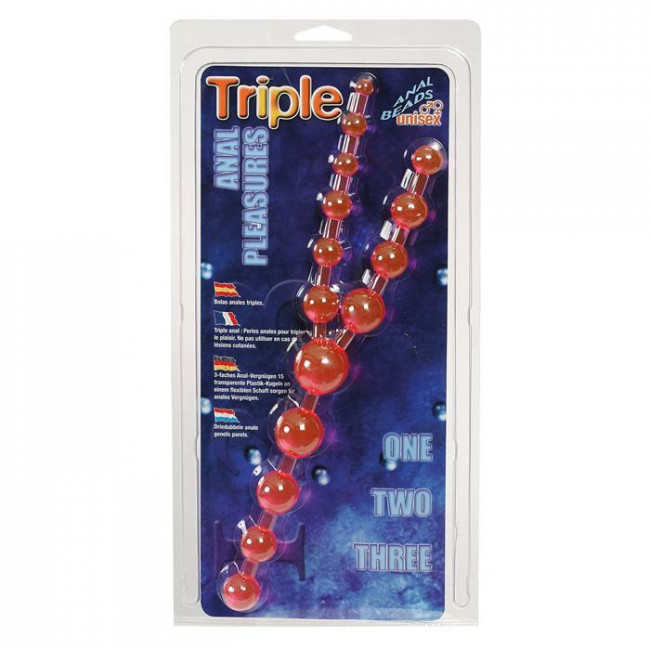 Шарики анальные тройные TRIPLE ANAL PLEASURE BEADS, Seven Creations