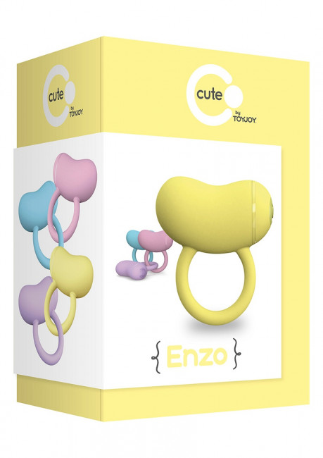 Желтое виброкольцо на пенис ENZO COUPLES RING, Toy Joy
