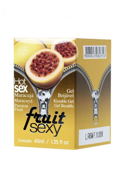 Массажное масло FRUIT SEXY Maracuja с ароматом маракуйи и разогревающим эффектом - 40 мл., INTT