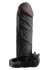 Чёрная вибронасадка с кольцом Vibrating Real Feel 2 Extension - 16 см., Pipedream Чёрная вибронасадка с кольцом Vibrating Real Feel 2 Extension - 16 см., Pipedream