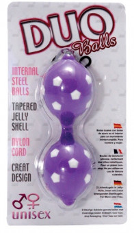 Фиолетовые вагинальные шарики DUO BALLS, Seven Creations
