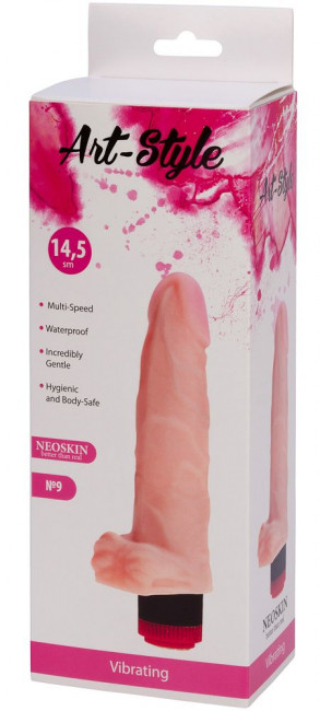 Телесный вибратор ART-Style №9 с поджатой мошонкой - 18,5 см., LOVETOY (А-Полимер) Телесный вибратор ART-Style №9 с поджатой мошонкой - 18,5 см., LOVETOY (А-Полимер)