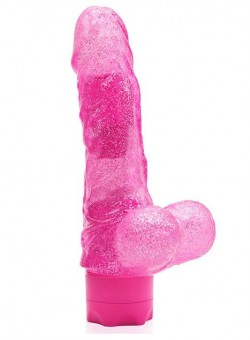 Розовый водонепроницаемый вибратор JELLY JOY ELASTIC ENIGMA MULTISPEED VIBE - 15 см., Dream Toys